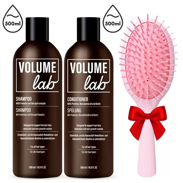  Volume Lab MAX set: Shampoo (500ml) och Conditioner (500 ml) + PRESENT (Hårborste)!